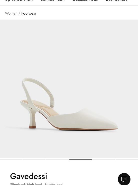 Aldo Shoes - Aldo Gavedessi Ivory Pointed Slingback Heel